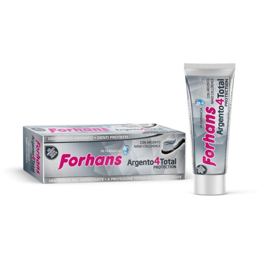 Forhans Silver4White Dentifricio 75ml - Protezione Argento Avanzata