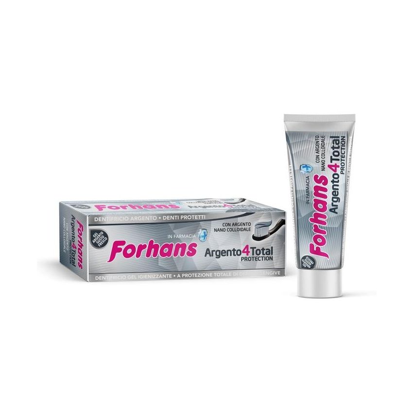 Forhans Silver4White Dentifricio 75ml - Protezione Argento Avanzata