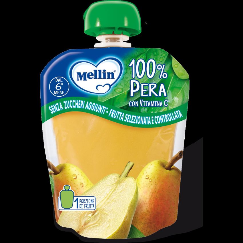 Mellin Merenda Snack Pouch di Pera - 90g