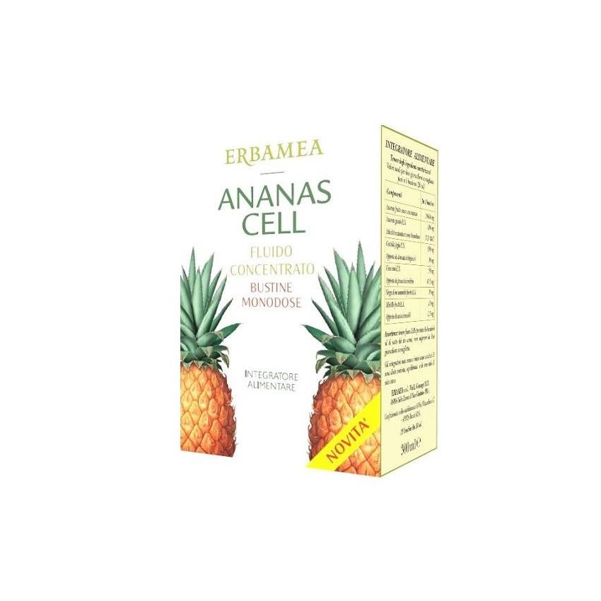 Erbamea Ananas Cell - Fluido Concentrato Anticellulite in Bustine - 15 Pezzi
