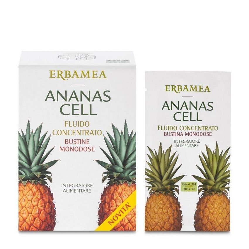 Erbamea Ananas Cell - Fluido Concentrato Anticellulite in Bustine - 15 Pezzi