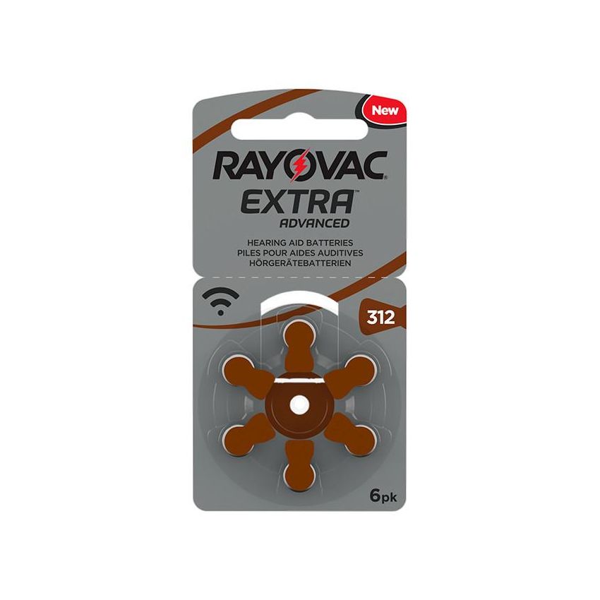 Rayovac 312 Extra Advanced Batterie - Pacchetto da 6 Pezzi