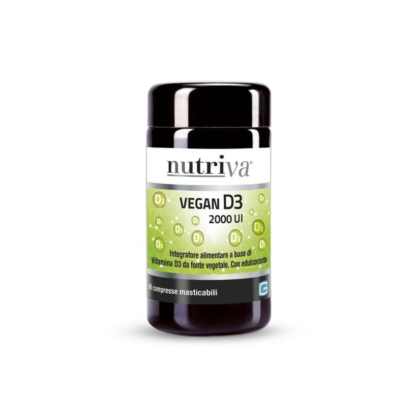 Nutriva 2000 UI Vegan D3 - 60 Compresse Alimentari Nutrizionali