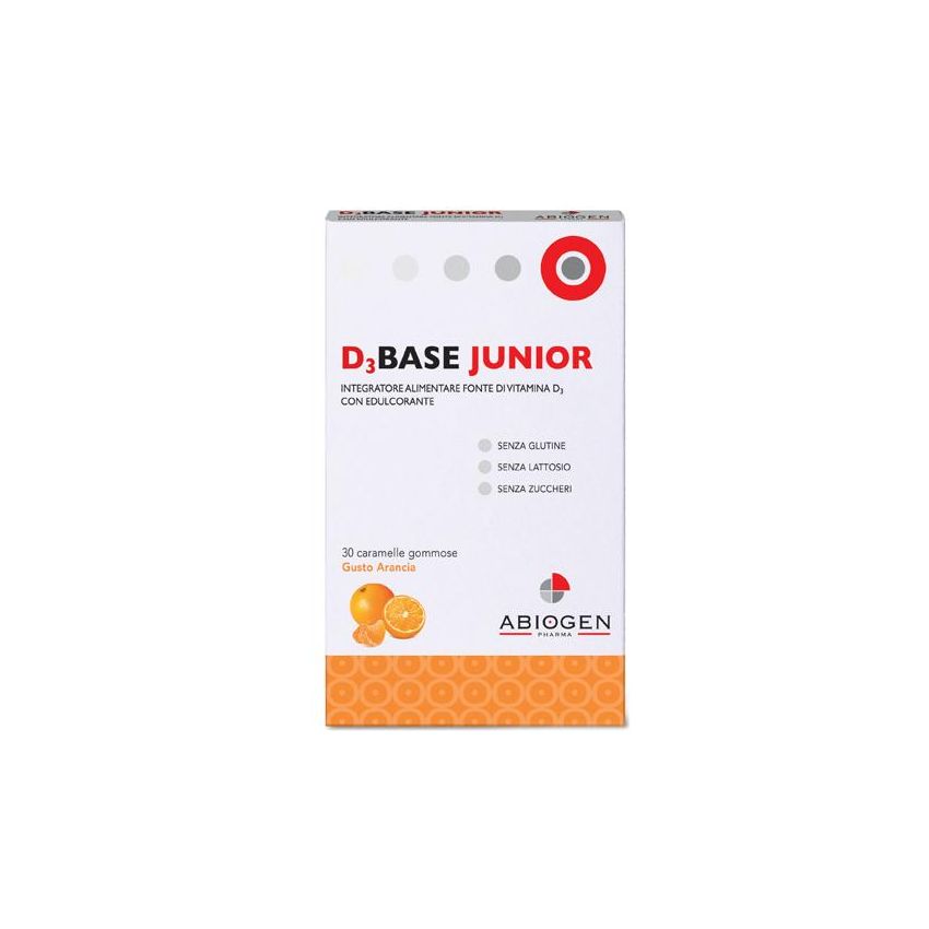 D3 Junior Base - 30 Caramelle all'Arancia per Bambini