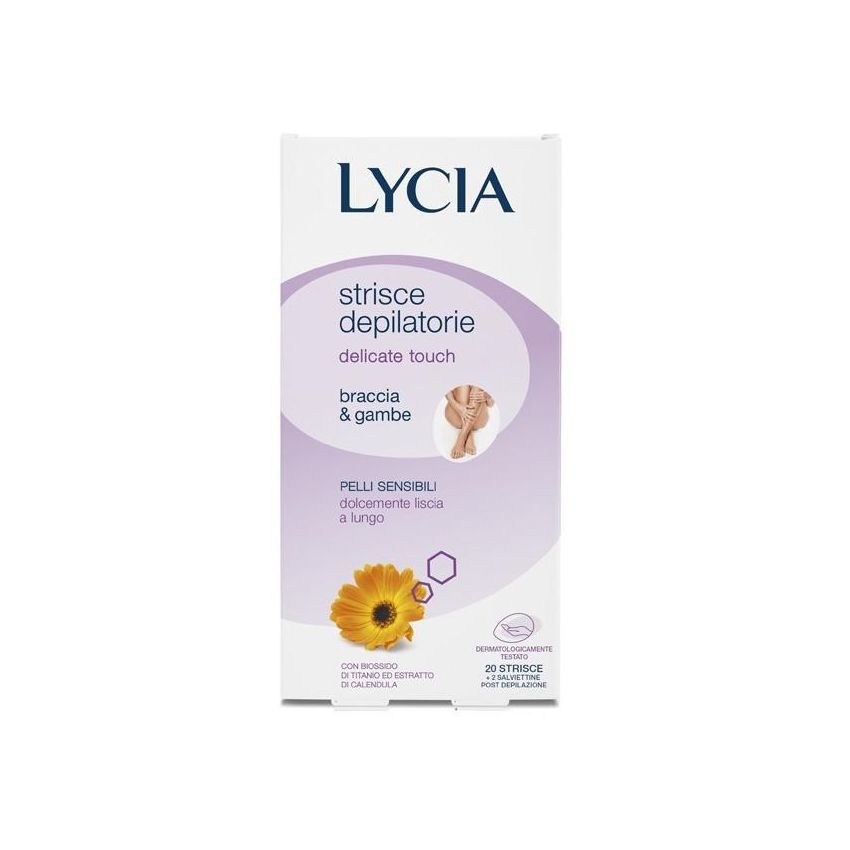 Lycia Delicate Touch - Strisce Depilatorie per Braccia e Gambe