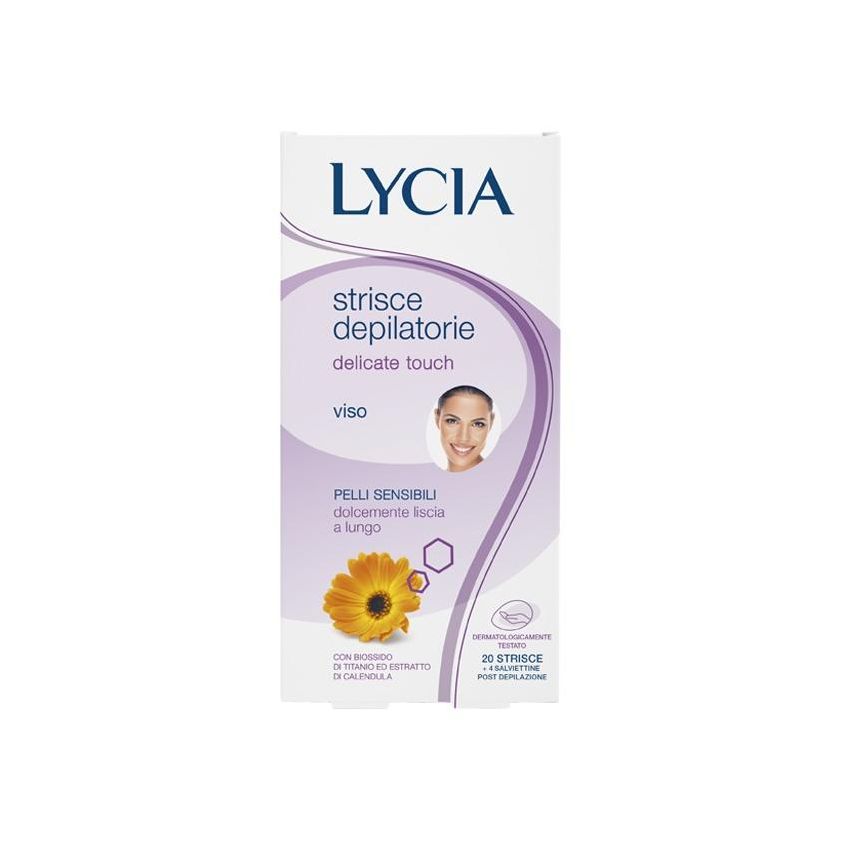 Lycia Delicate Touch - 20 Strisce Depilatorie per Viso