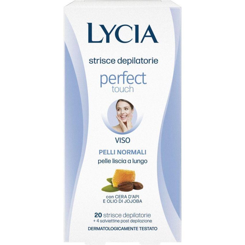 Lycia Perfect Touch - Strisce Depilatorie per Viso, Confezione da 20