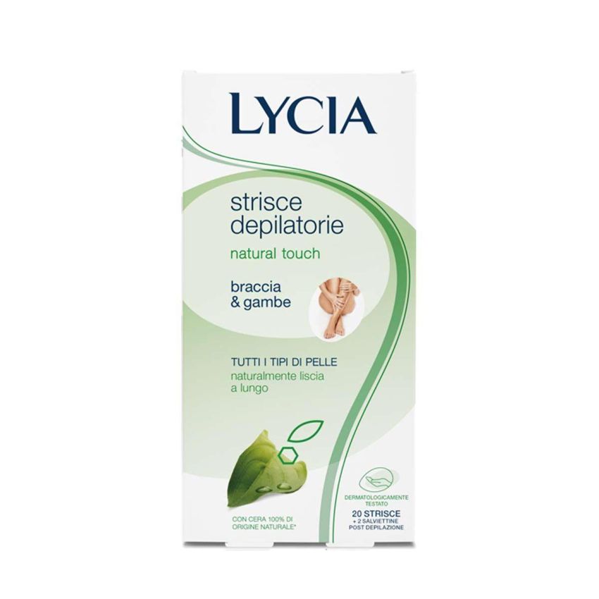 Lycia Natural Touch - 20 Strisce Depilatorie per Gambe e Braccia