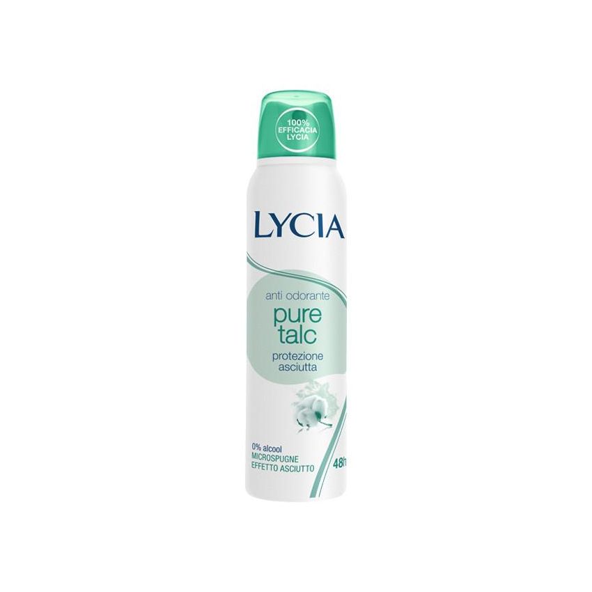 Lycia Pure Talc 150ml - Spray Antiodorante senza Gas