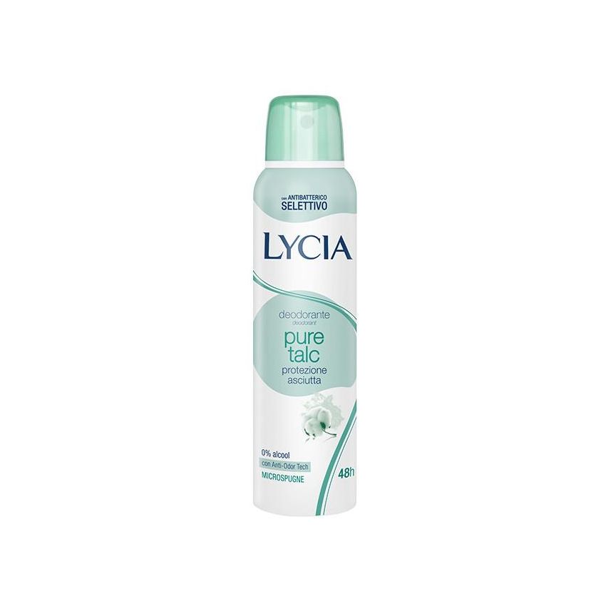 Lycia Pure Talc 150ml - Spray Antiodorante senza Gas