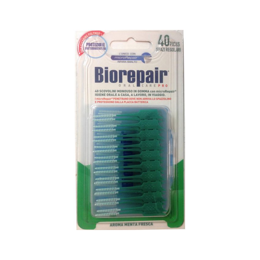 Biorepair Scovolino in Gomma Regular - Confezione da 40 Pezzi