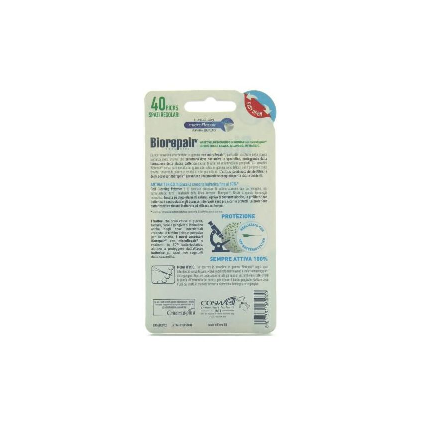 Biorepair Scovolino in Gomma Regular - Confezione da 40 Pezzi