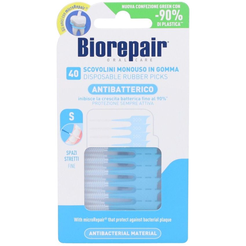 Biorepair Scovolino Fine in Gomma - Confezione da 40 Pezzi