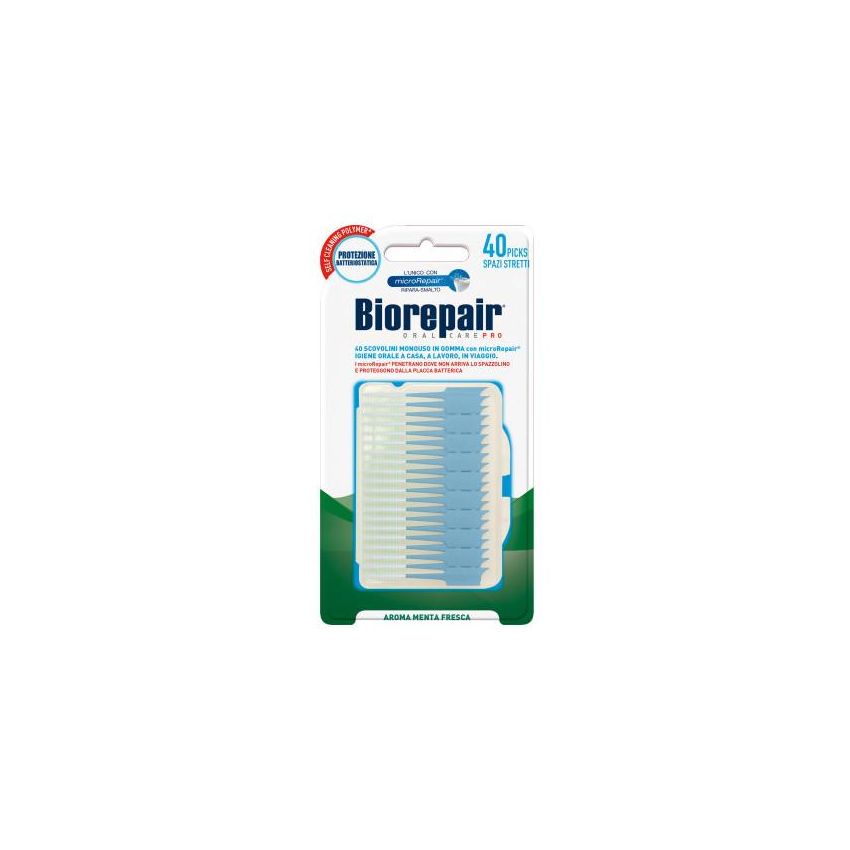 Biorepair Scovolino Fine in Gomma - Confezione da 40 Pezzi