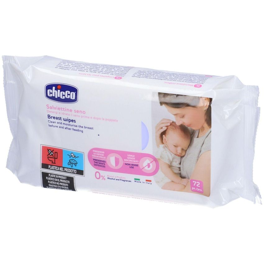 Chicco Salviette Detergenti per il Seno - 72 Pezzi