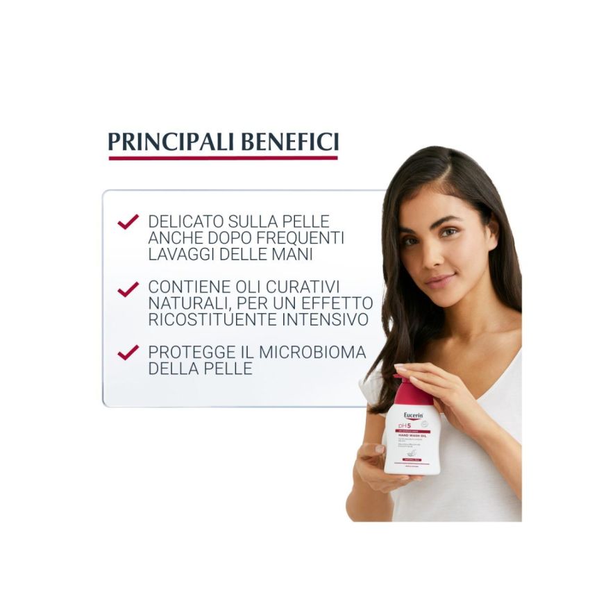 Eucerin pH5 Olio Detergente per Mani - Flacone da 250ml
