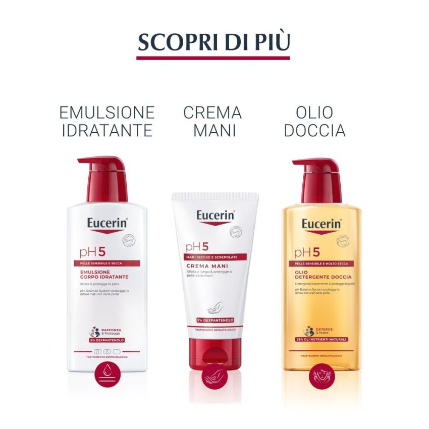 Eucerin pH5 Olio Detergente per Mani - Flacone da 250ml