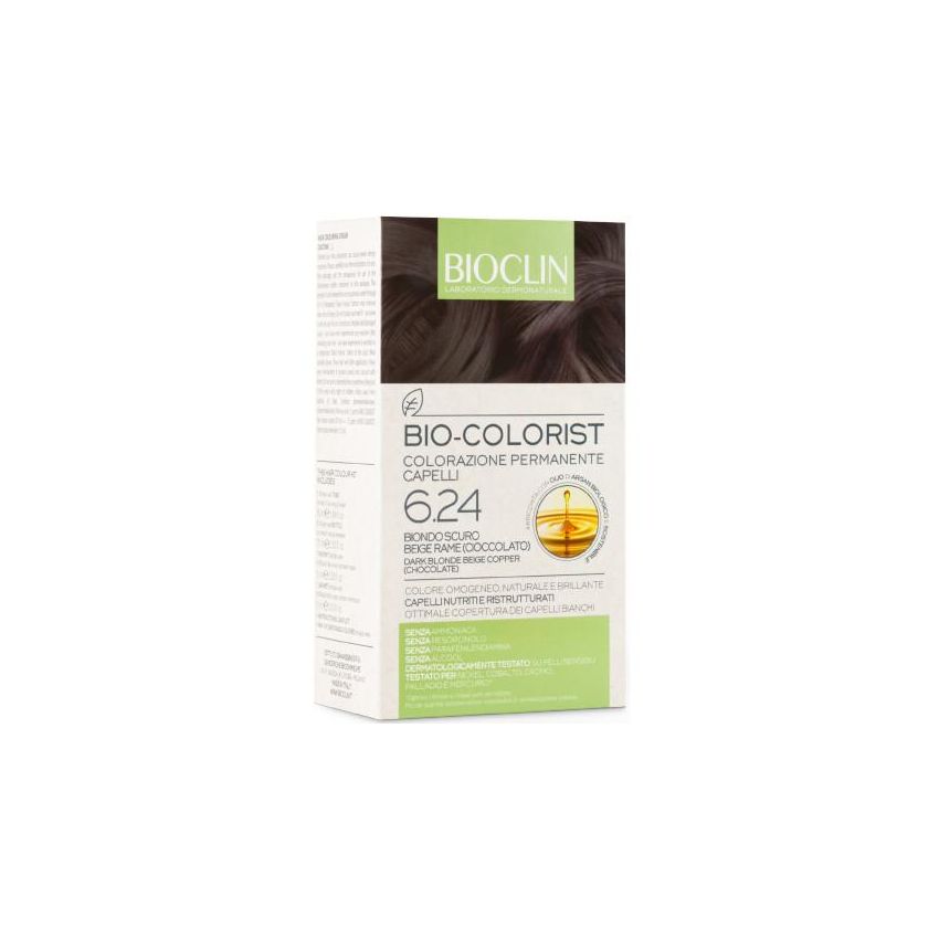 Bioclin Bio Colorist - Tintura Permanente 6.24 per Capelli Biondo Scuro Beige Rame
