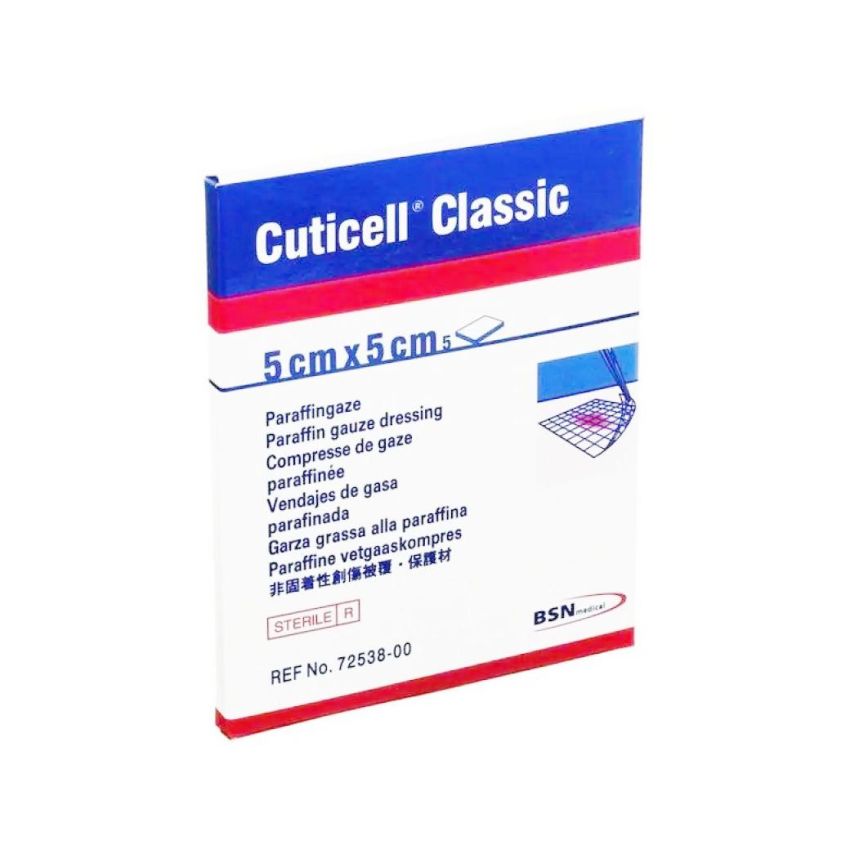 Garza di Cotone Cuticell Classic, 5x5cm, Confezione da 5 Pezzi