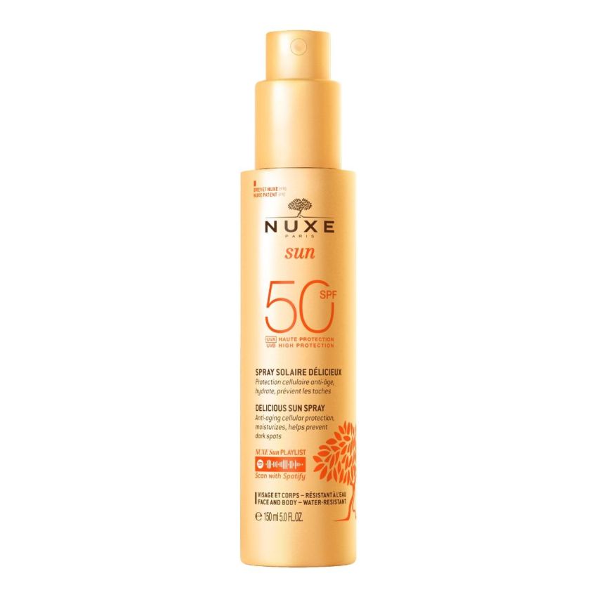 Nuxe Sun - Spray Solare Alta Protezione SPF50 per Viso e Corpo, 150ml