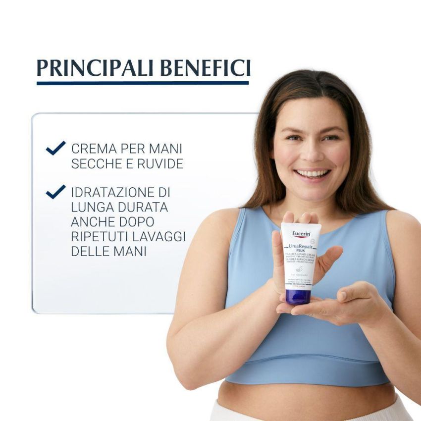 Eucerin UreaRepair Rigenerante Crema Mani con 5% Urea, 75ml
