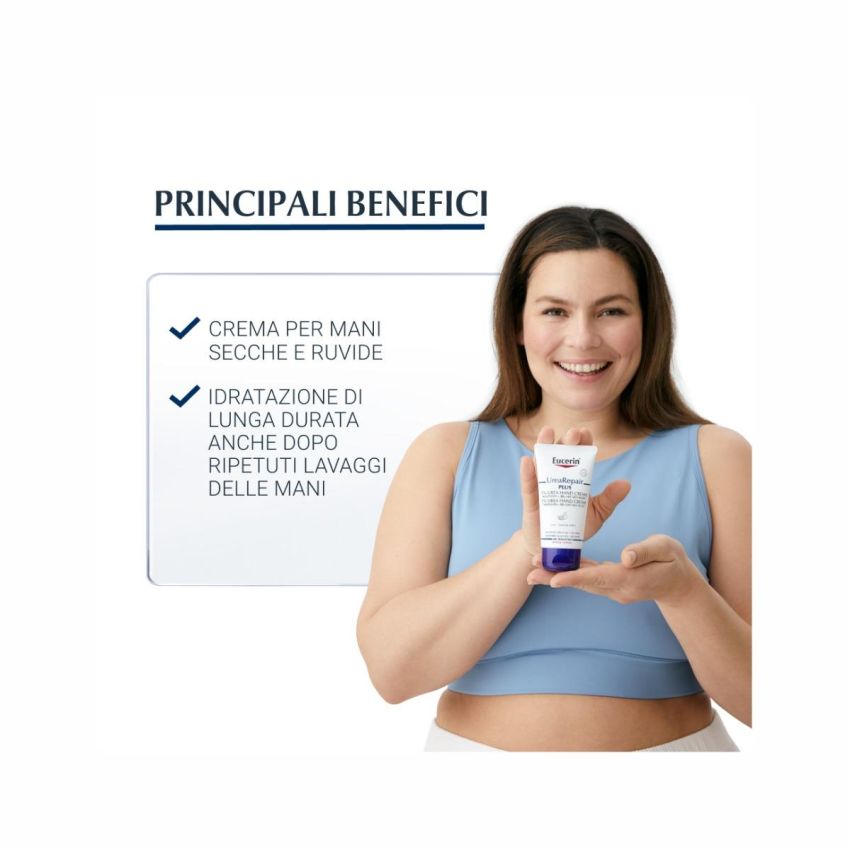 Eucerin UreaRepair Rigenerante Crema Mani con 5% Urea, 75ml