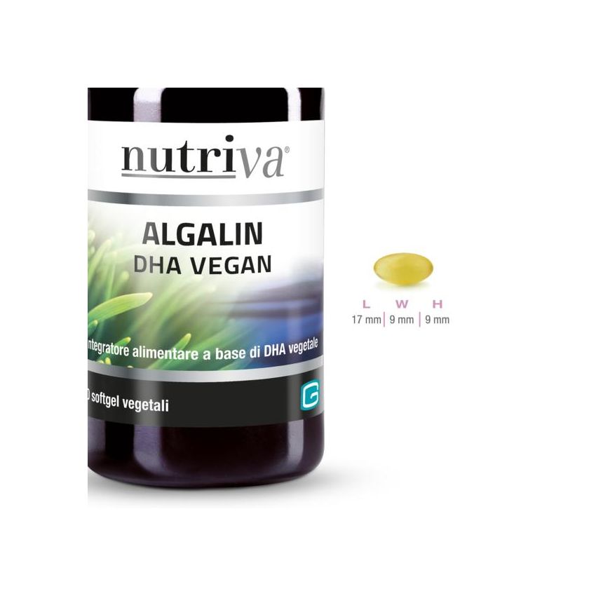 Nutriva Algalin DHA - Integratore Vegano con 30 Softgel Vegetali