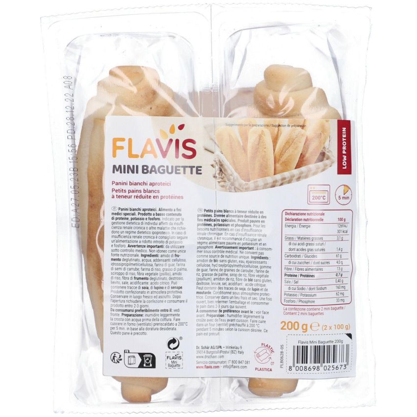 Mini Baguette Mevalia Flavis - 200g