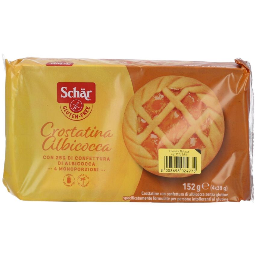 Schar Crostatine Monoporzione alla Albicocca Senza Glutine - 4 Pezzi da 38g