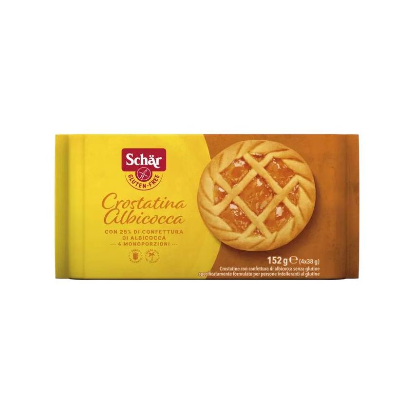 Schar Crostatine Monoporzione alla Albicocca Senza Glutine - 4 Pezzi da 38g