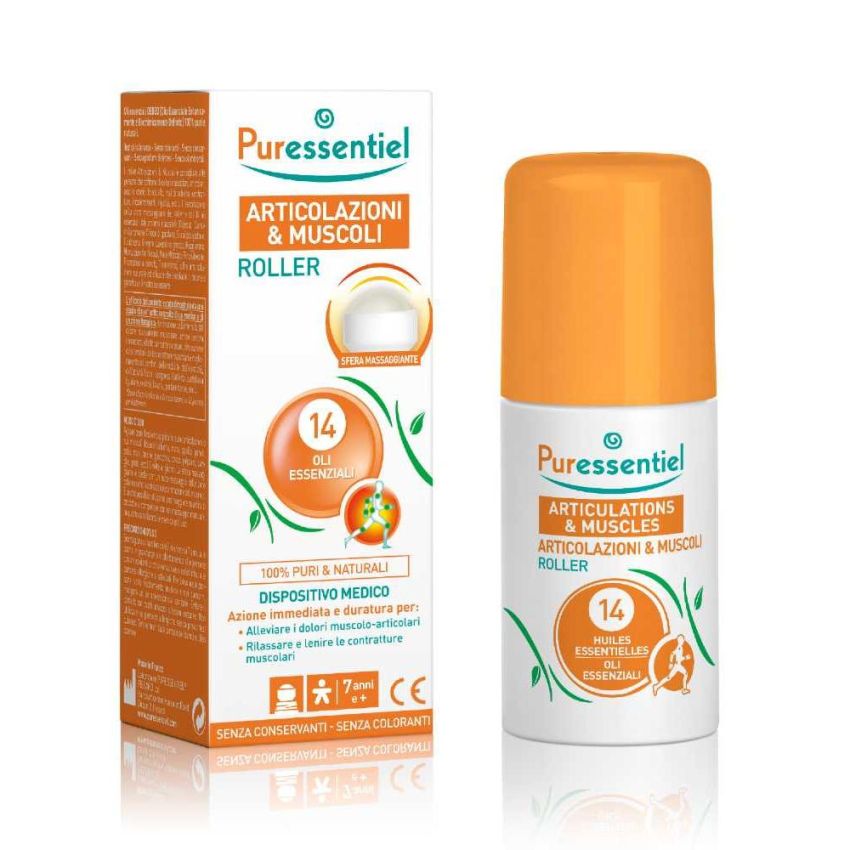 Puressentiel Roller per Sollievo di Articolazioni e Muscoli - 75ml
