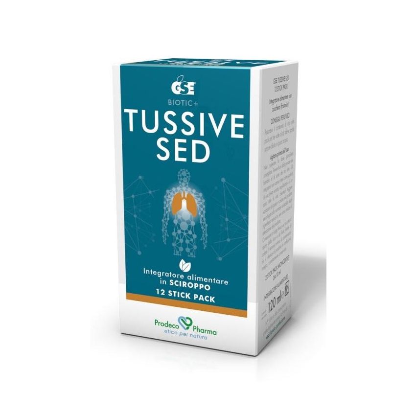 GSE Tussive Sed Syrup - Pack di 12 Stick per Tosse