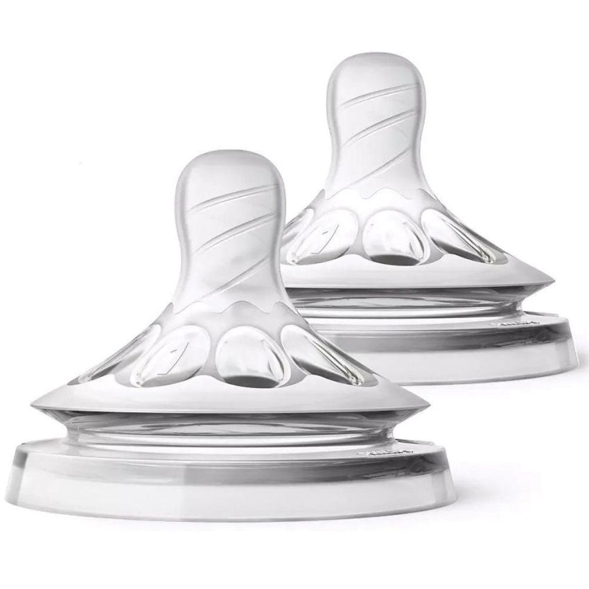 Avent Natural Prime 2 Tettarelle con 1 Foro per Poppate Iniziali