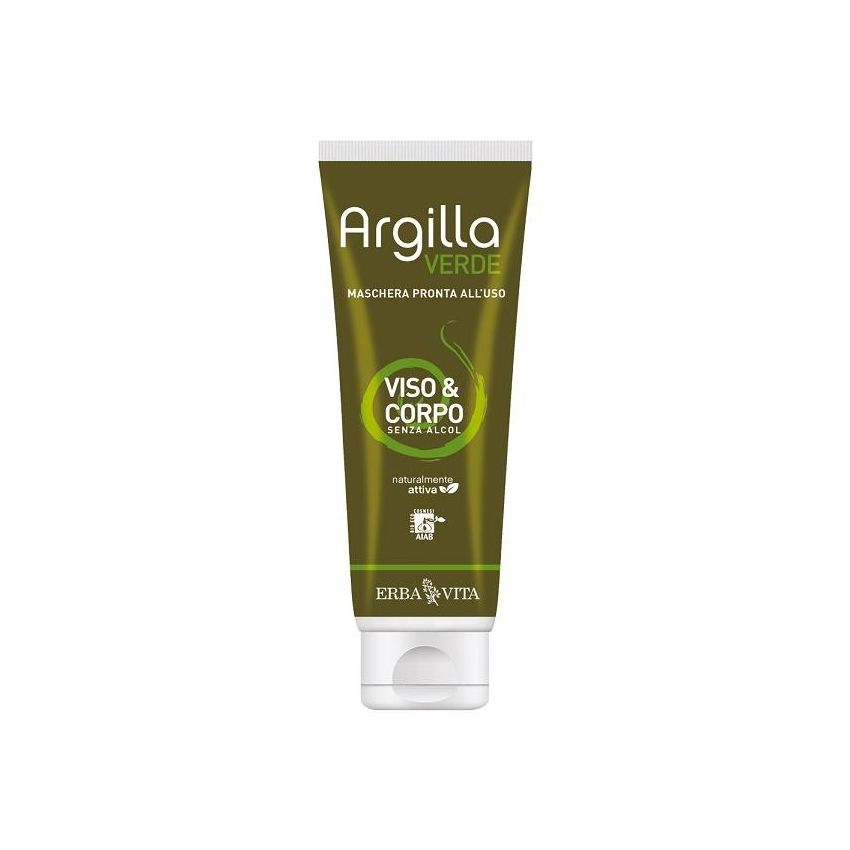 Maschera Viso e Corpo Argilla Verde, 250ml