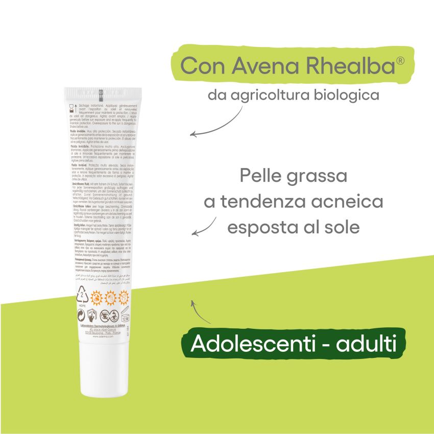 A-Derma Protect Fluido Protettivo Invisibile SPF50+ - 40ml