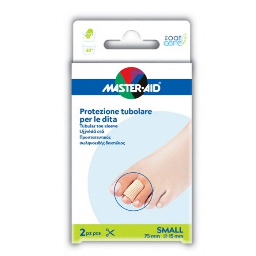 Master Aid Protezione Tubolare per Dita, Taglia Small - Pacco da 2 Pezzi