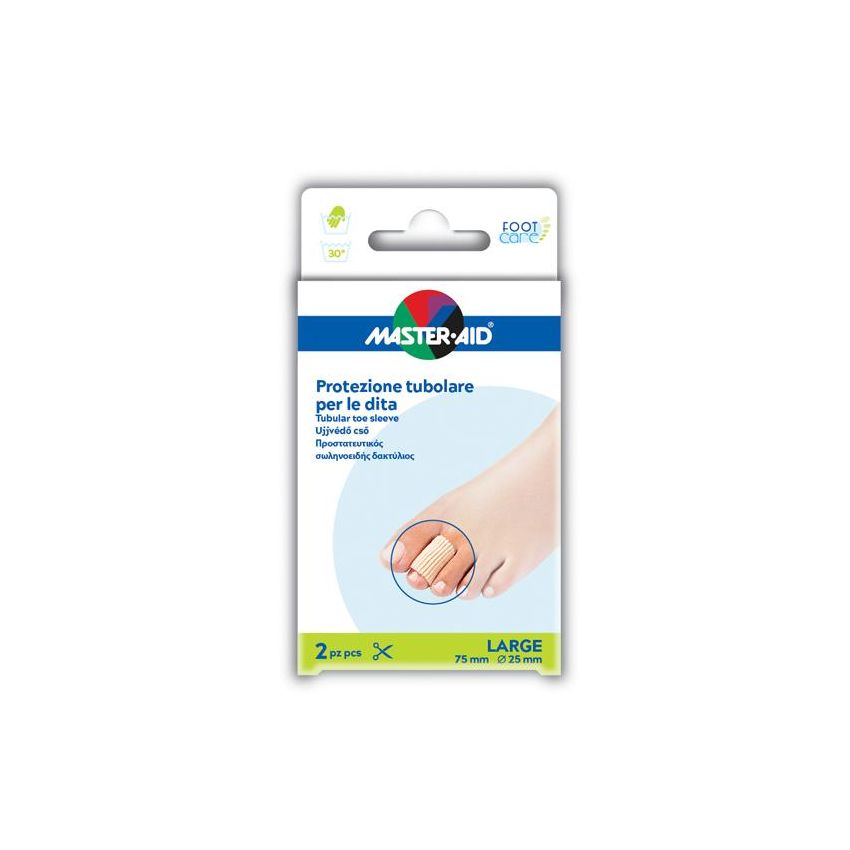 Master Aid Protezione Tubolare per Dita di Grandi Dimensioni, 2 Pezzi