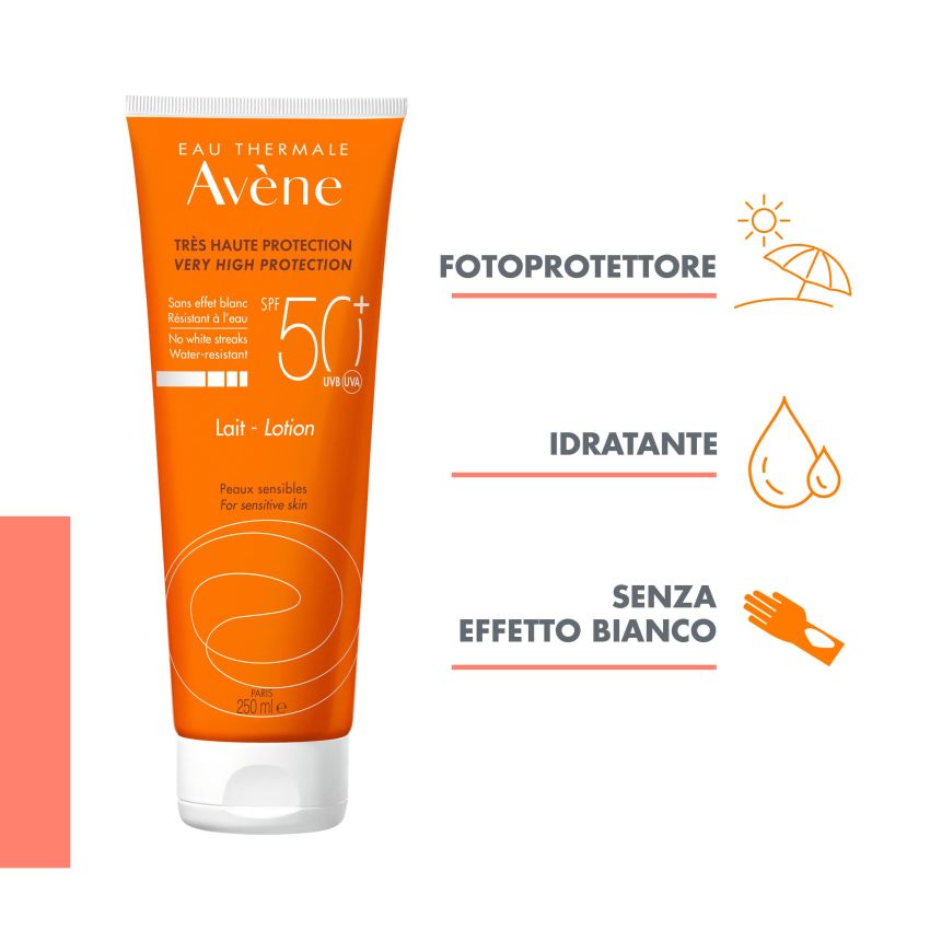 Avene Eau Thermale Latte Solare Alta Protezione SPF50+ 100ml