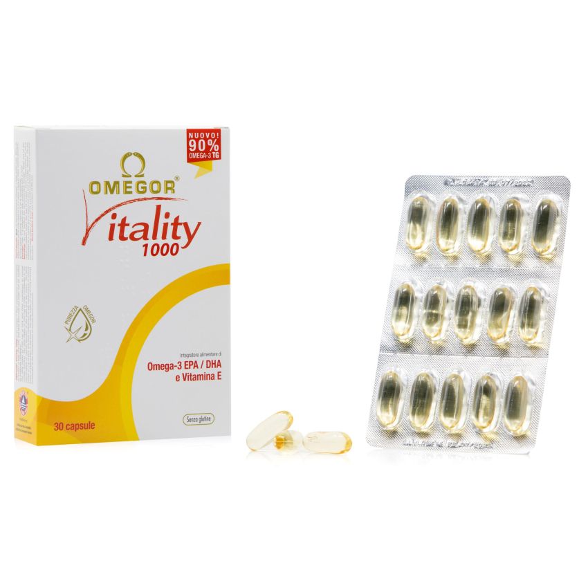 Omegor Vitality 1000 - 30 Capsule Molli per il Benessere