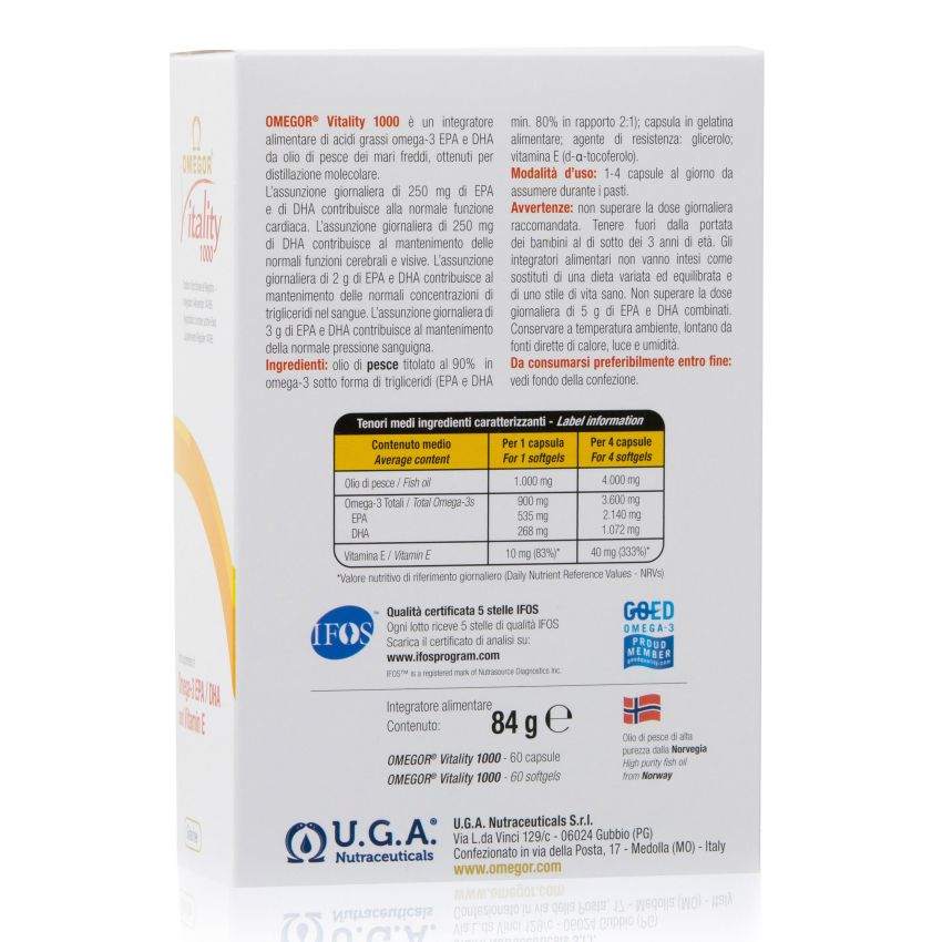 Omegor Vitality 1000 - 60 Capsule Morbide