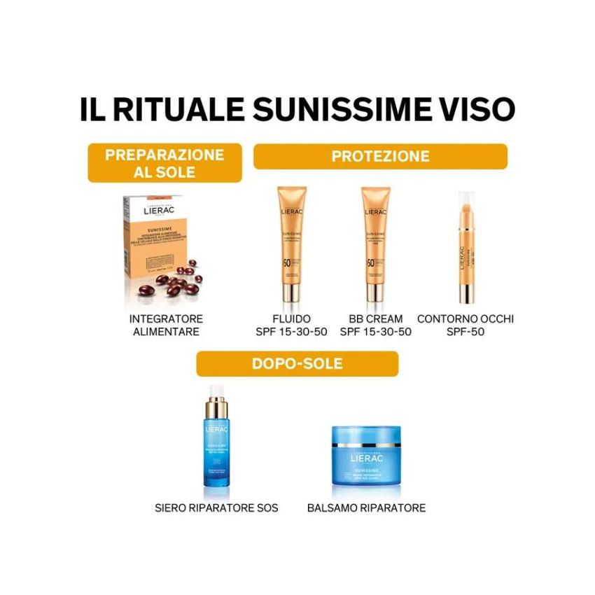 Lierac Sunissime Fluido Protettivo Solare SPF30 per Viso, 40ml