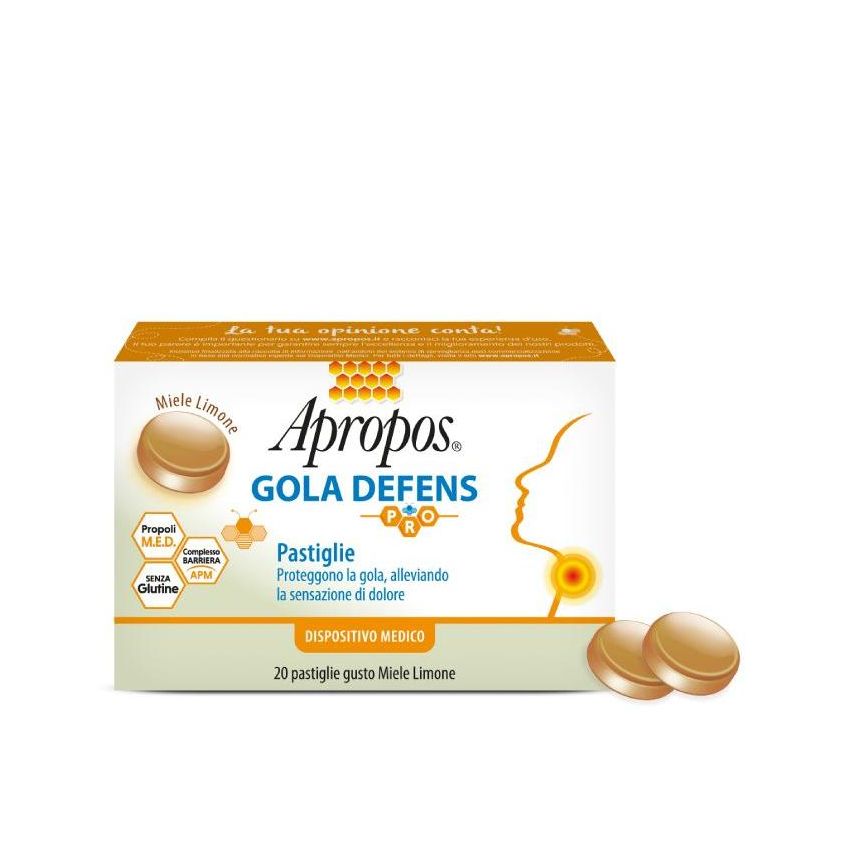 Apropos Pro Defence Pastiglie per la Gola Miele e Limone - Pacco da 20