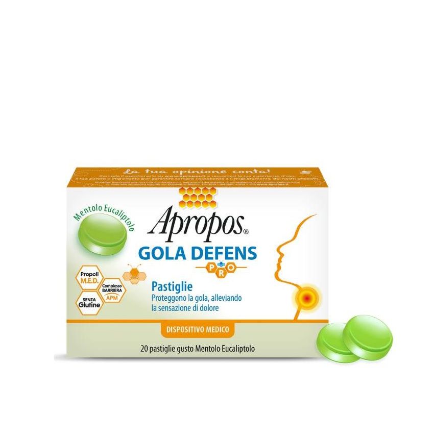 Apropos Pro Defence Gola - 20 Pastiglie con Mentolo ed Eucaliptolo