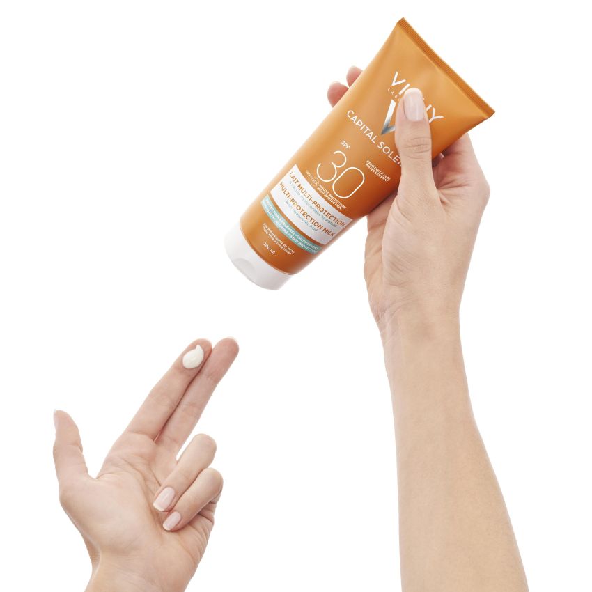 Vichy Capital Soleil Latte Solare Multi-Protezione SPF 30, 200 ml
