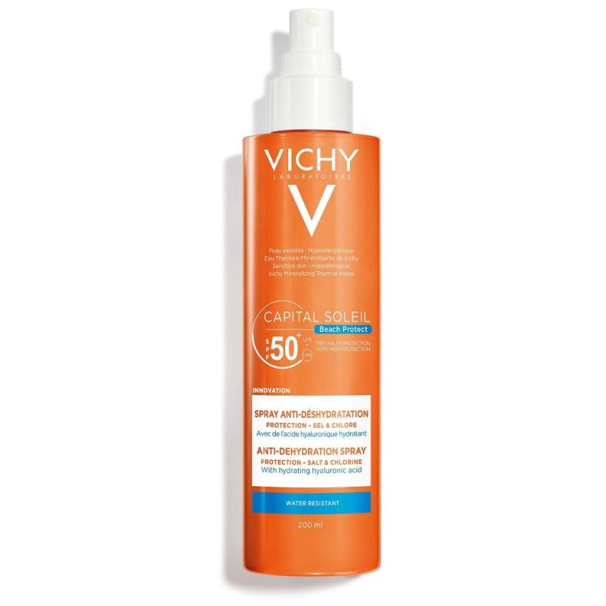 Vichy Capital Soleil Spray Solare Anti-Disidratazione SPF 50, 200ml