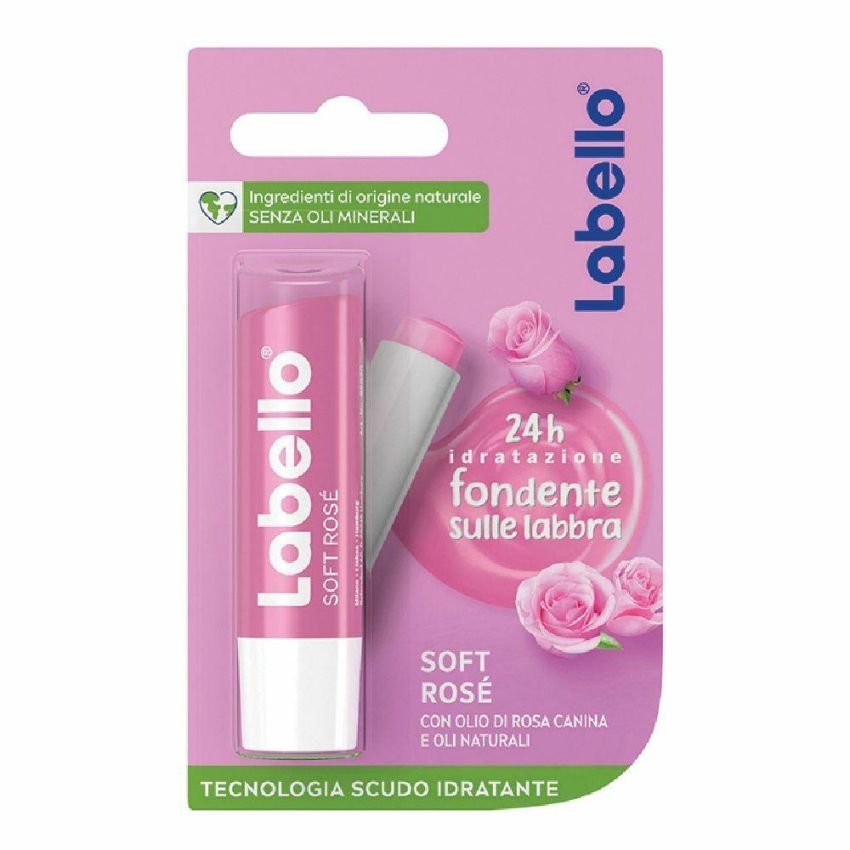 Labello Soft Rose Balsamo Labbra Idratante, 5,5ml