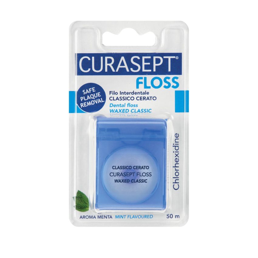 Curasept Classico Clorexidina - Filo Dentale Cerato 50m