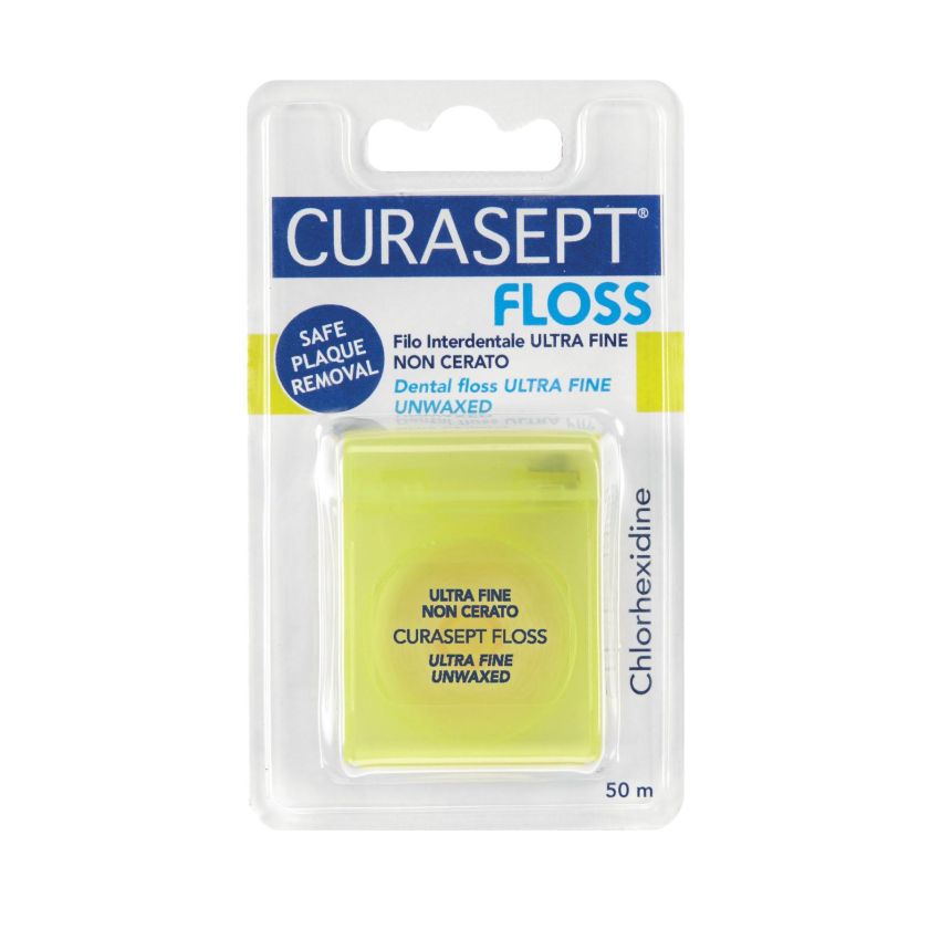 Curasept Ultra Fine Non-Waxed Classic Dental Floss con Clorexidina - 50m