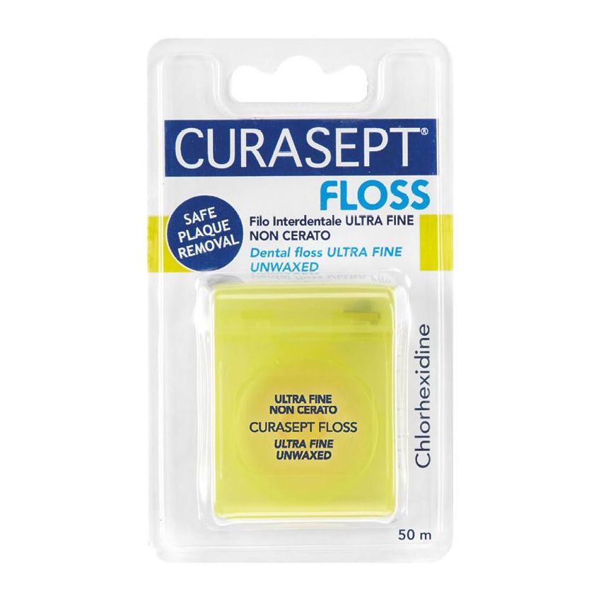 Curasept Ultra Fine Non-Waxed Classic Dental Floss con Clorexidina - 50m