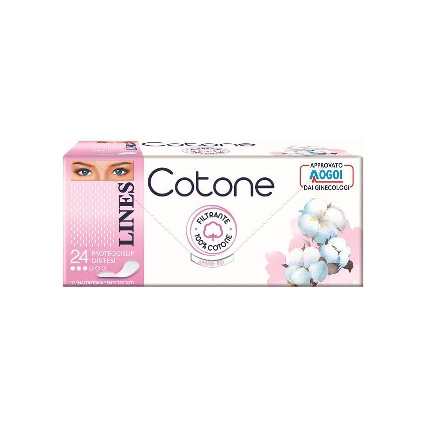 Lines - Proteggislip in Cotone, Confezione da 24 Pezzi